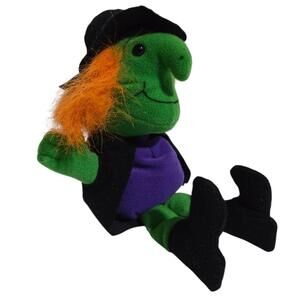 Vintage Beanie Boppers Lucretia Witch Plush Halloween Mighty Star 1997